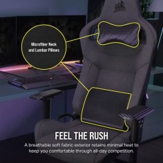 Silla Gamer Corsair T3 Rush - Charcoal 2