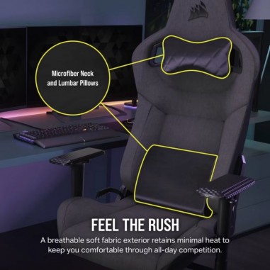 Silla Gamer Corsair T3 Rush - Charcoal