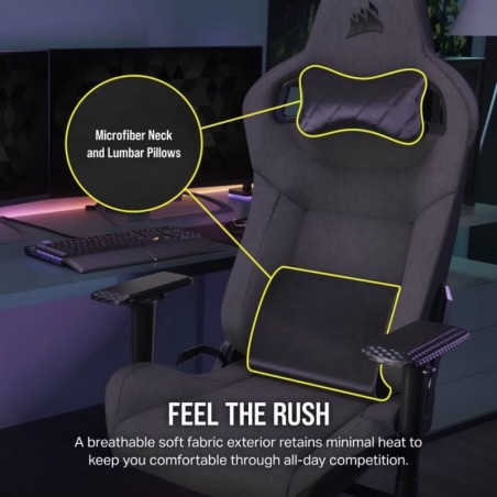 Silla Gamer Corsair T3 Rush - Charcoal