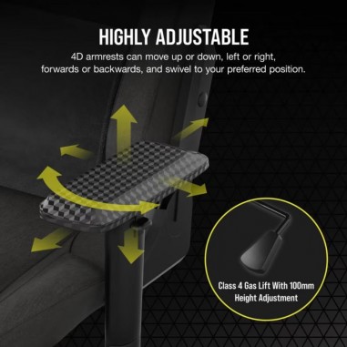 Silla Gamer Corsair T3 Rush - Charcoal