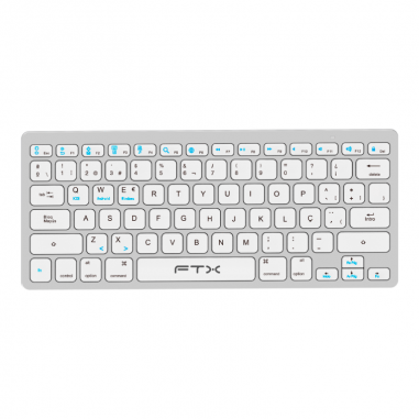 Teclado FTX FTXB1000 Ultra Slim Bluetooth - Plata
