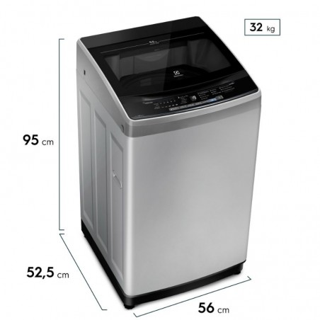 Lavarropas Electrolux Carga Superior 9,5Kg - Gris