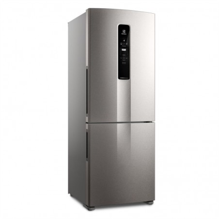 Heladera Electrolux F/S 488Lts Inverter Freezer Abajo  - Inox