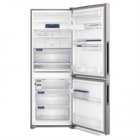 Heladera Electrolux F/S 488Lts Inverter Freezer Abajo  - Inox