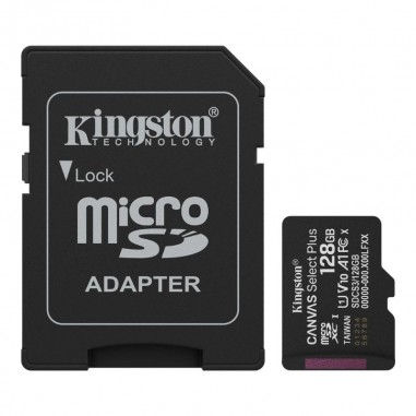 Memoria MicroSD Kingston Canva Select Plus 150MB/S C10 128 GB - Negro