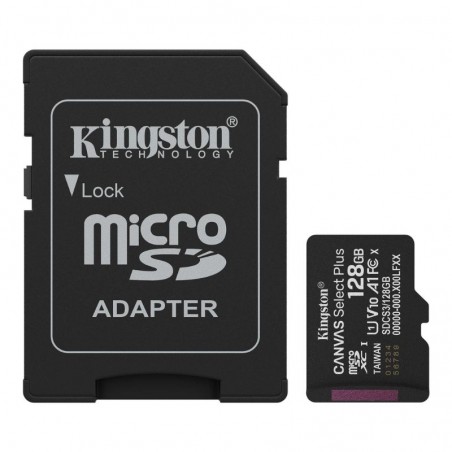 Memoria MicroSD Kingston Canva Select Plus 150MB/S C10 128 GB - Negro