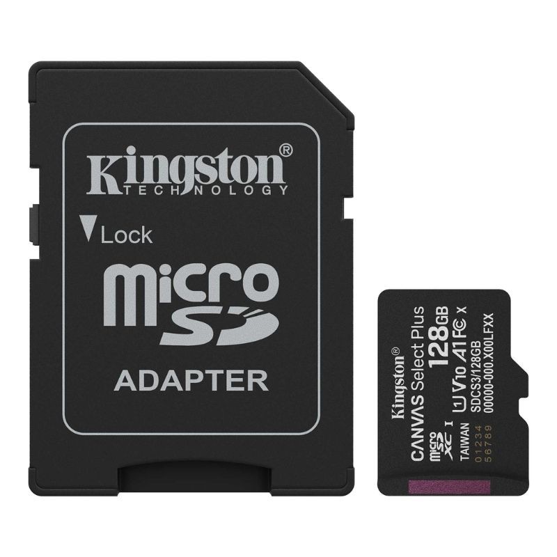 Memoria MicroSD Kingston Canva Select Plus 150MB/S C10 128 GB - Negro