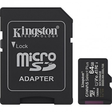 Memoria MicroSD Kingston Canvas Plus 100 MB/s 64 GB