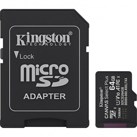 Memoria MicroSD Kingston Canvas Plus 100 MB/s 64 GB