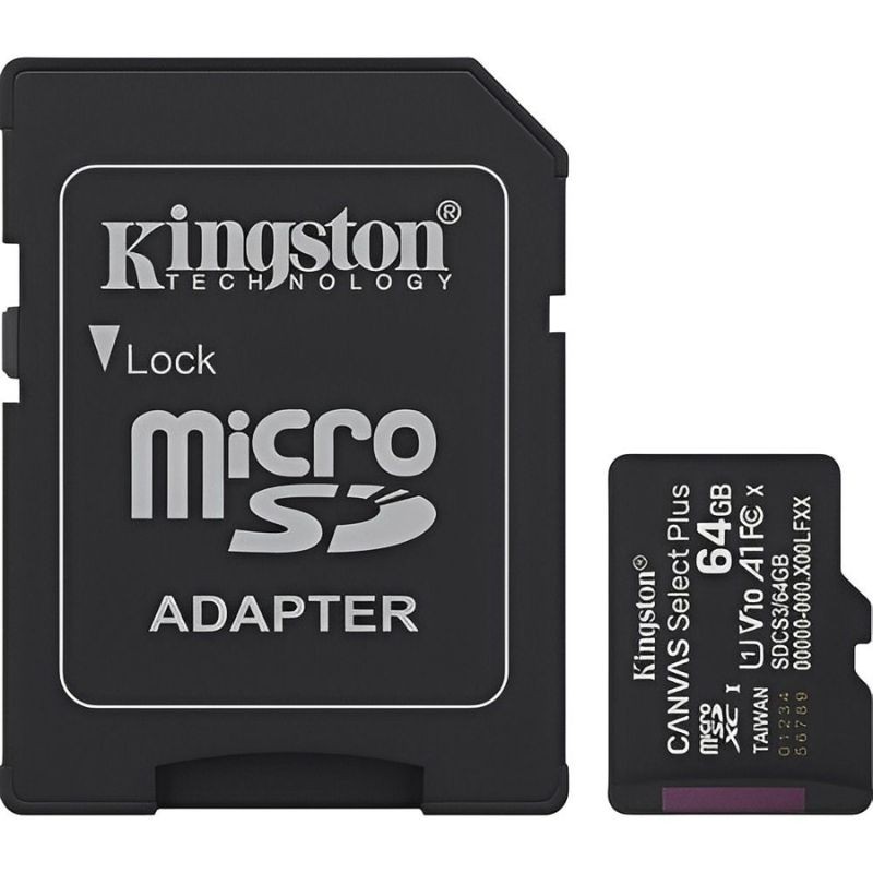 Memoria MicroSD Kingston Canvas Plus 100 MB/s 64 GB