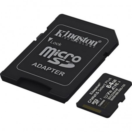 Memoria MicroSD Kingston Canvas Plus 100 MB/s 64 GB