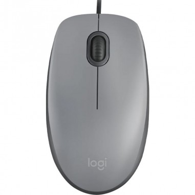 Mouse Logitech M110S Silent – Click silencioso, USB, diseño cómodo - Gris