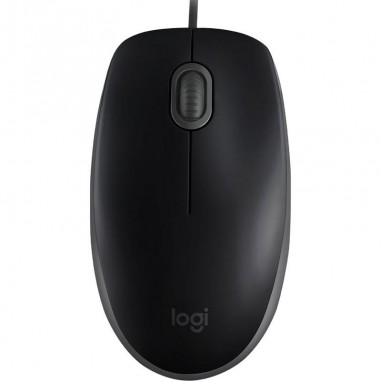 Mouse Logitech M110 – Óptico, conexión USB, diseño ambidiestro - Negro