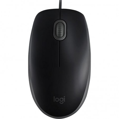 Mouse Logitech M110 – Óptico, conexión USB, diseño ambidiestro - Negro