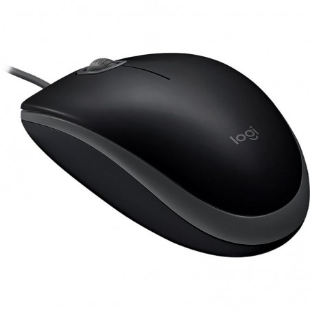 Mouse Logitech M110 – Óptico, conexión USB, diseño ambidiestro - Negro