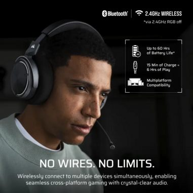 Auricular Gamer Corsair Virtuoso Max RGB Wireless XT - Slate