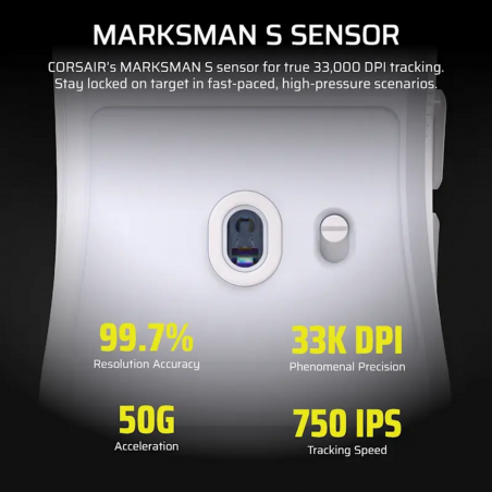 Mouse Gamer Corsair Sabre V2 Pro Ultralight - Blanco