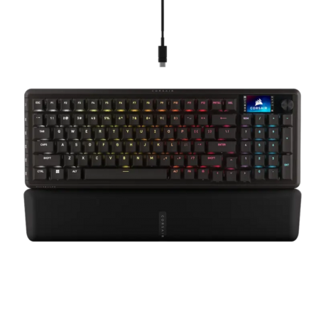 Teclado Gamer Corsair Vanguard Pro 96 – Switches magnéticos, pantalla LCD