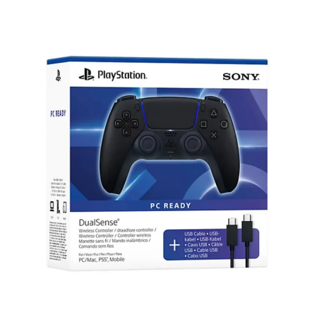Control Sony Dualsense PS5 - Midnight Black para PC