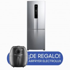 Heladera Electrolux F/S 488Lts Inverter Freezer Abajo  - Inox