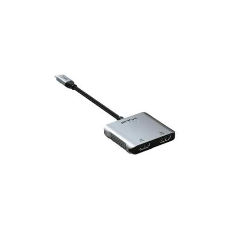 Adaptador FTX USB-C 4 en 1 – HDMI 4K, USB-A y USB-C, Color Gris