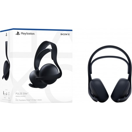 Auricular Sony Pulse Elite Wireless – Audio Inalámbrico de Alta Fidelidad, Blanco y Negro