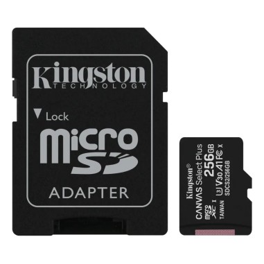 Memoria MicroSD Kingston Canvas 256GB – Velocidad de hasta 100MB/s
