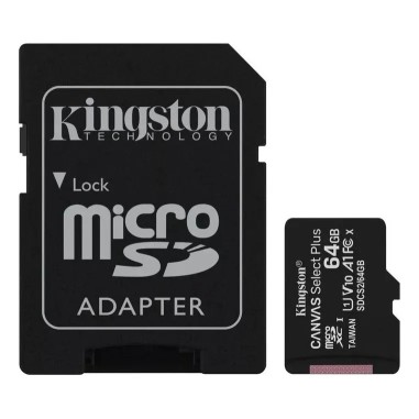 Memoria MicroSD Kingston Canvas 64GB – Velocidad de hasta 100MB/s