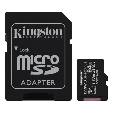 Memoria MicroSD Kingston Canvas 64GB – Velocidad de hasta 100MB/s