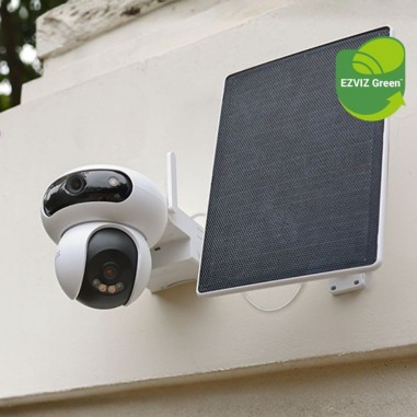 Kit Cámara Solar Ezviz HB90 – Resolución 2K+, Panel Solar y Conectividad WiFi