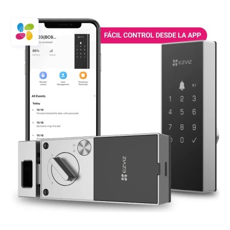 Cerradura Inteligente Ezviz DL03 – Acceso por Contraseña, Tarjeta y Aplicación Móvil