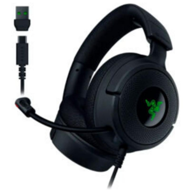 Auricular Gamer Razer Kraken V4 X – RGB, Sonido Inmersivo – Negro