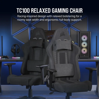 Silla Gamer Corsair TC100 Relaxed - Negro