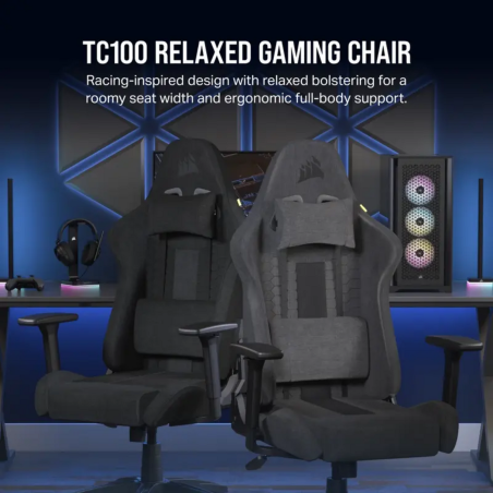 Silla Gamer Corsair TC100 Relaxed - Negro