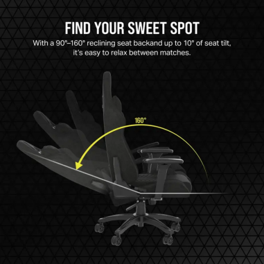 Silla Gamer Corsair TC100 Relaxed - Negro