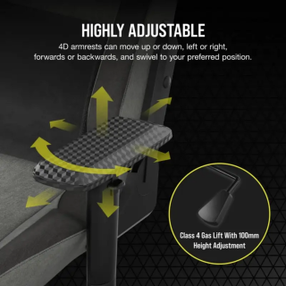 Silla Gamer Corsair T3 Rush - Gris/Carbón 2
