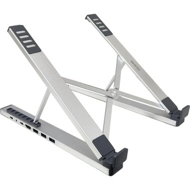 Soporte Quanta QTSNT17 7 en 1 para Notebook/Tablet - Ajustable, Base Ventilada con HUB