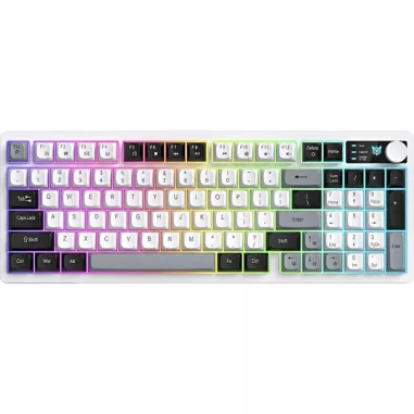 Teclado Gamer Onikuma MT902 96% RGB Inalámbrico - White (Inglés)