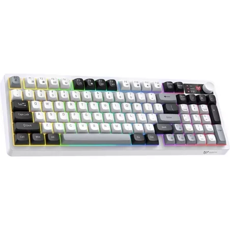 Teclado Gamer Onikuma MT902 96% RGB Inalámbrico - White (Inglés)