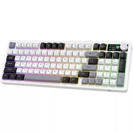 Teclado Gamer Onikuma MT902 96% RGB Inalámbrico - White (Inglés)