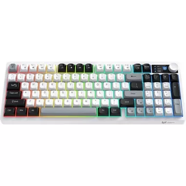 Teclado Gamer Onikuma MT902 96% RGB Inalámbrico - White (Inglés)
