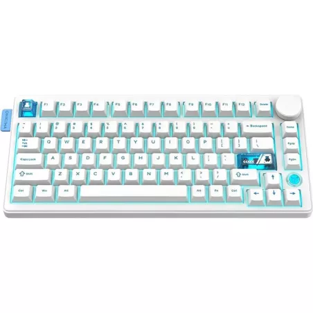Teclado Onikuma MT706 75% RGB Inalambrico - Blanco