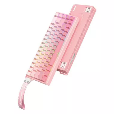 Teclado Onikuma G69 60% RGB Inalambrico - Rosa
