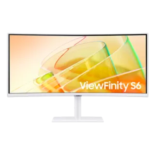 Monitor Samsung ViewFinity S6 34" WQHD – Curvo, Ultrawide, Blanco