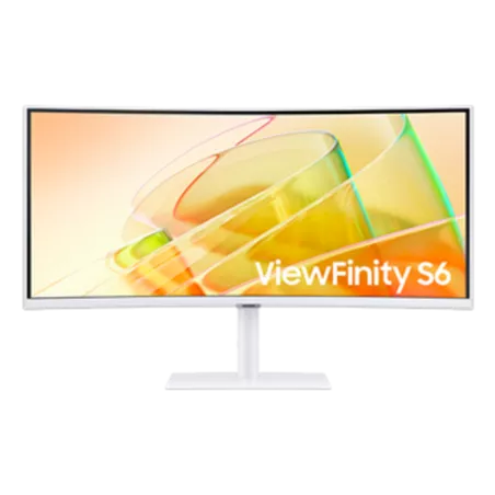 Monitor Samsung ViewFinity S6 34" WQHD – Curvo, Ultrawide, Blanco