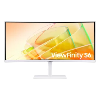 Monitor Samsung ViewFinity S6 34" WQHD – Curvo, Ultrawide, Blanco 2