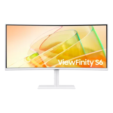 Monitor Samsung ViewFinity S6 34" WQHD – Curvo, Ultrawide, Blanco