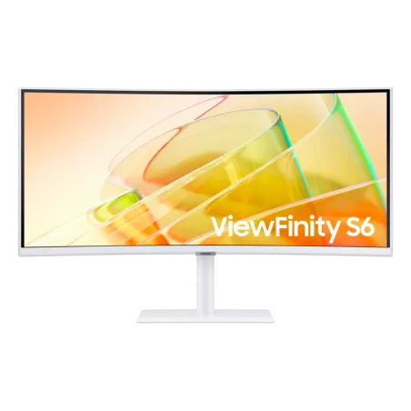 Monitor Samsung ViewFinity S6 34" WQHD – Curvo, Ultrawide, Blanco