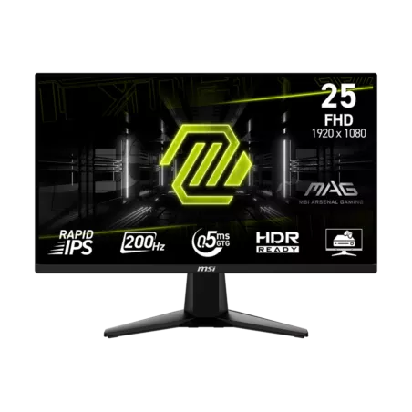 Monitor Gamer MSI MAG 255F E20 24.5" FHD – 200Hz, 0.5ms, Rapid IPS, FreeSync Premium
