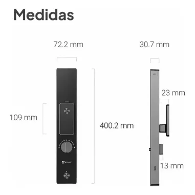 Cerradura Inteligente EZVIZ DL50FVS – Reconocimiento Facial 3D, Huella, WiFi, Bluetooth y Cámara